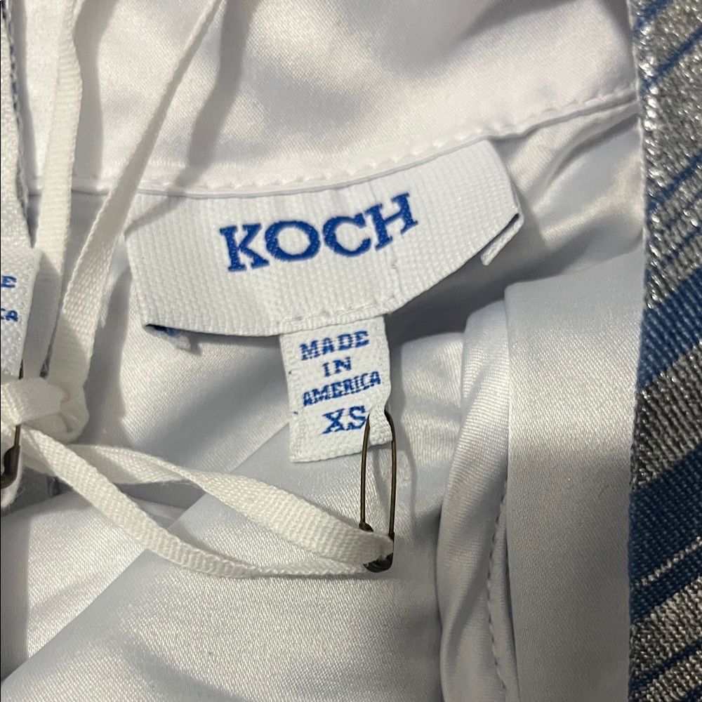 Koch Cecilia Top in Metallic Chambray Stripe  Size XS.  NWT - Picture 8 of 9